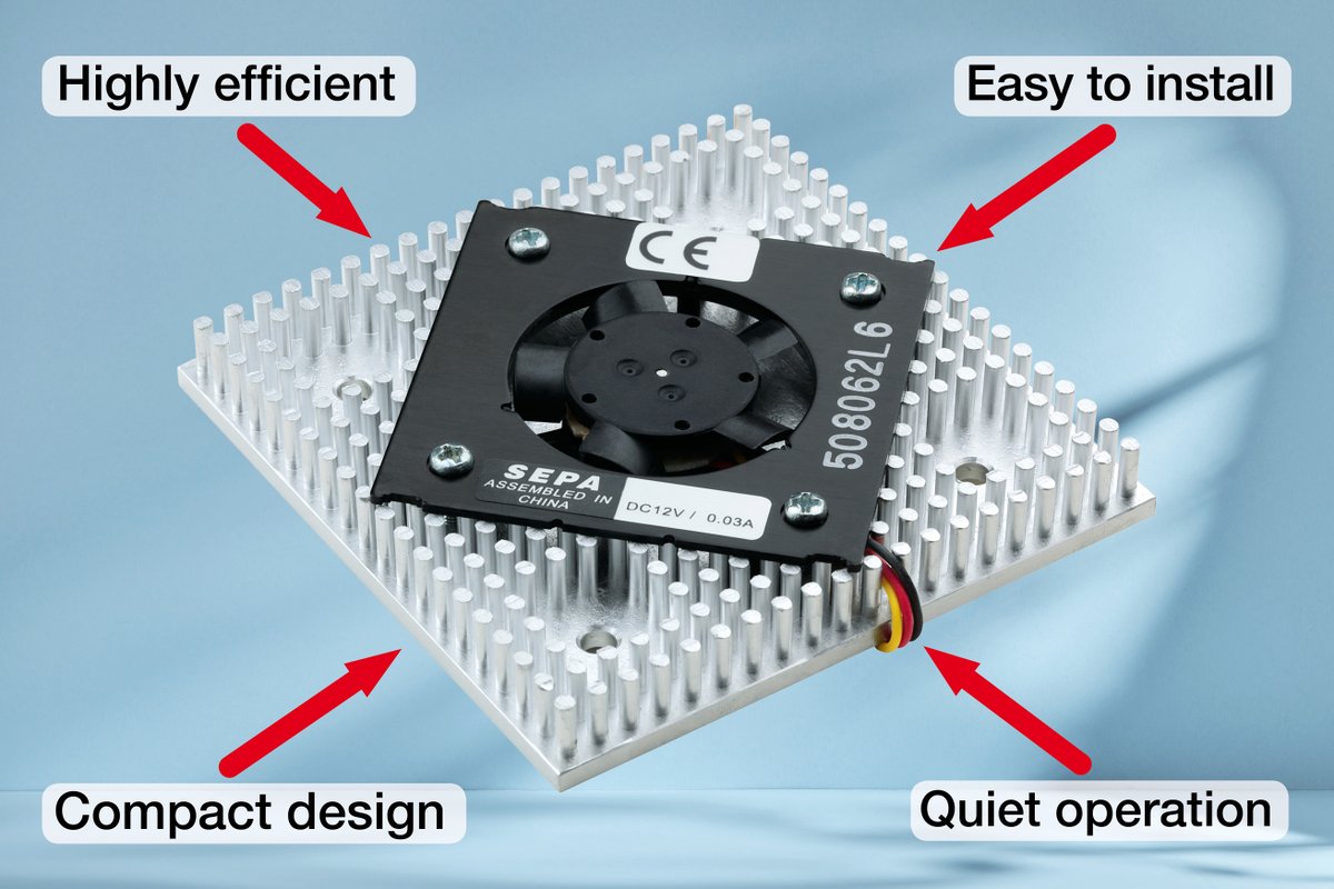 SEPAEUROPE's tweet photo. The HXB65 chip cooler has a lot of advantages: Significant reduction of the operating temperature, no complicated installation, fits on small equipped boards and minimum noise development. Read more: https://t.co/Z8t5seZEA6
#electronics #embeddedsystem #thermalmanagement https://t.co/6ARdYfaJEF