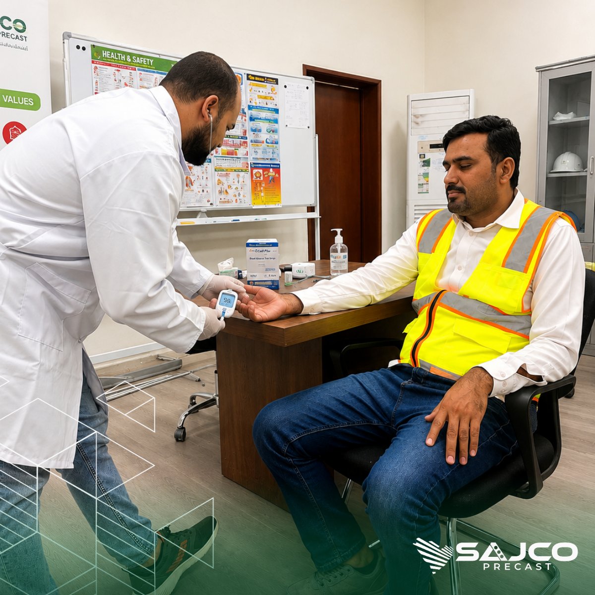 sajco_precast's tweet photo. انطلاقًا من اهتمامنا بصحة وسلامة موظفينا، أقمنا حملة لـ #الوقاية_الطبية شملت #فحوصات_صحية_أساسية و #استشارات_طبية للعاملين
تأتي هذه المبادرة ضمن جهودنا المستمرة لتعزيز #بيئة_عمل_آمنة وصحية، إيمانًا بأن سلامة بيئة العمل تبدأ بصحة عامليها

#EmployeeWellbeing #HealthAndSafety #HSE https://t.co/aCVbFzNGT2