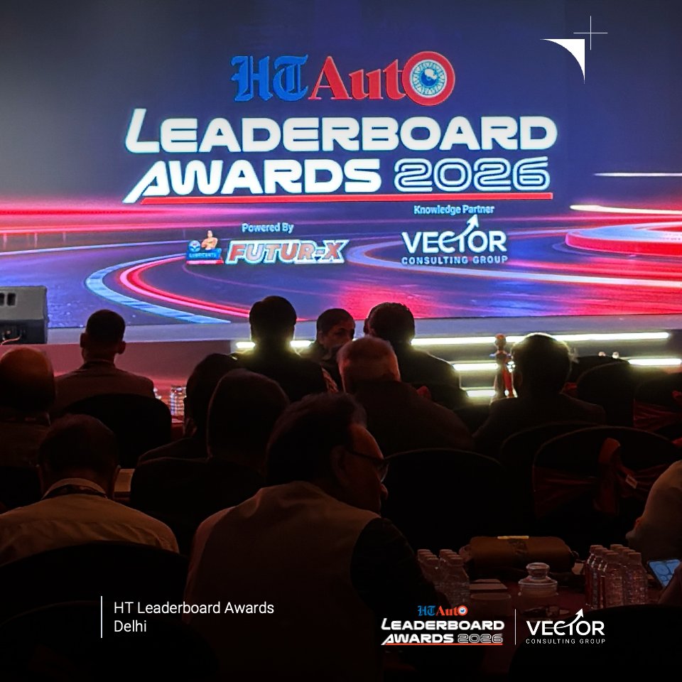 VectorConsultin's tweet photo. HT Auto Leaderboard Awards 2026 brought together conversations around some of the shifts shaping India’s automotive industry, from the growth of electric mobility to the opportunities and challenges across the automotive value chain.

A few snippets from the event. As the Knowledge Partner, we also shared two whitepaper:

The Race Is Won in the Pit Stop: https://t.co/Z33Ji9fRGe

and The Broken Flywheel: https://t.co/9mNVnF5Wqh

The white papers offer solutions on key aspects of the auto industry - NPD and components manufacturing.

Congratulations to the winners of the HT Auto Leadership Awards and, to the @HTAutotweets  team on putting together a successful first edition of the event.

Special thanks to Roudra Bhattacharya, Faryaal Shaikh and Sonal Agarwal for all the support and for making the association a great experience.