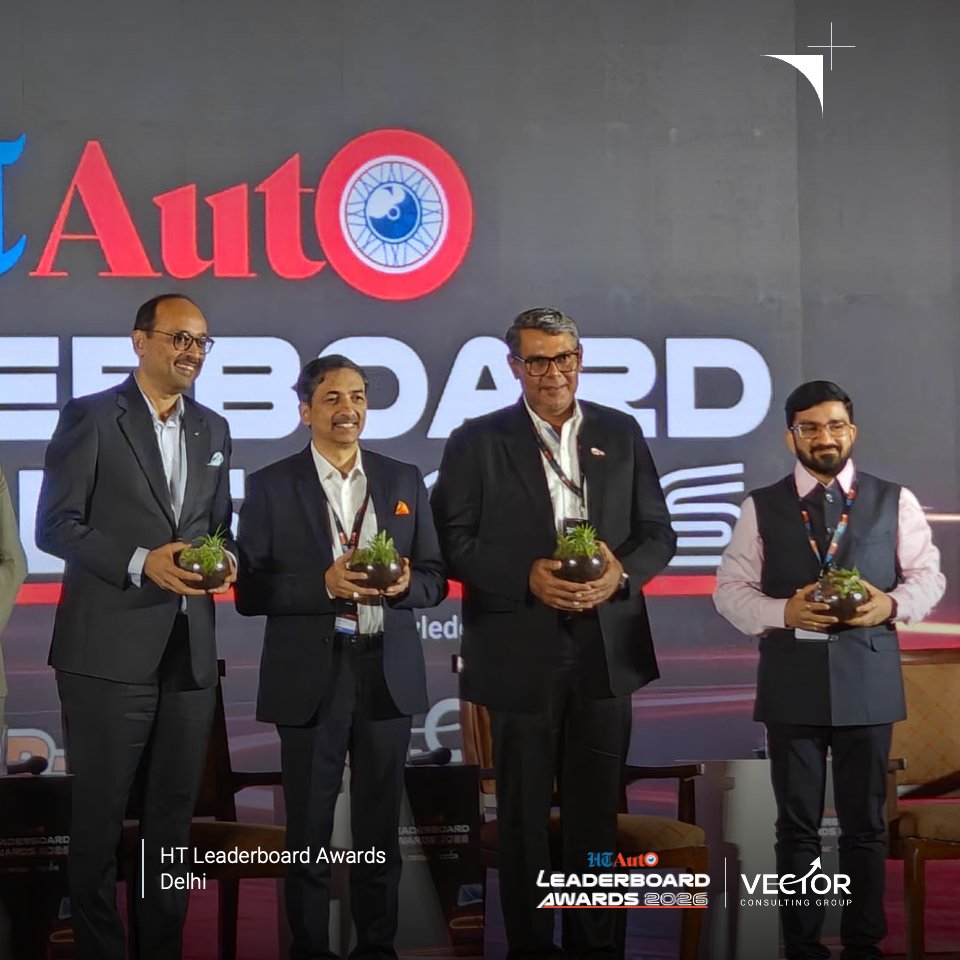 VectorConsultin's tweet photo. HT Auto Leaderboard Awards 2026 brought together conversations around some of the shifts shaping India’s automotive industry, from the growth of electric mobility to the opportunities and challenges across the automotive value chain.

A few snippets from the event. As the Knowledge Partner, we also shared two whitepaper:

The Race Is Won in the Pit Stop: https://t.co/Z33Ji9fRGe

and The Broken Flywheel: https://t.co/9mNVnF5Wqh

The white papers offer solutions on key aspects of the auto industry - NPD and components manufacturing.

Congratulations to the winners of the HT Auto Leadership Awards and, to the @HTAutotweets  team on putting together a successful first edition of the event.

Special thanks to Roudra Bhattacharya, Faryaal Shaikh and Sonal Agarwal for all the support and for making the association a great experience.