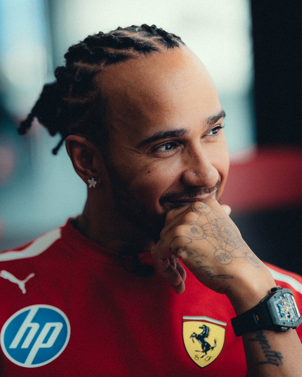 ScuderiaFerrari's tweet photo. Some smiley Lewis for your feed 🥰 https://t.co/8qSQVloV8w
