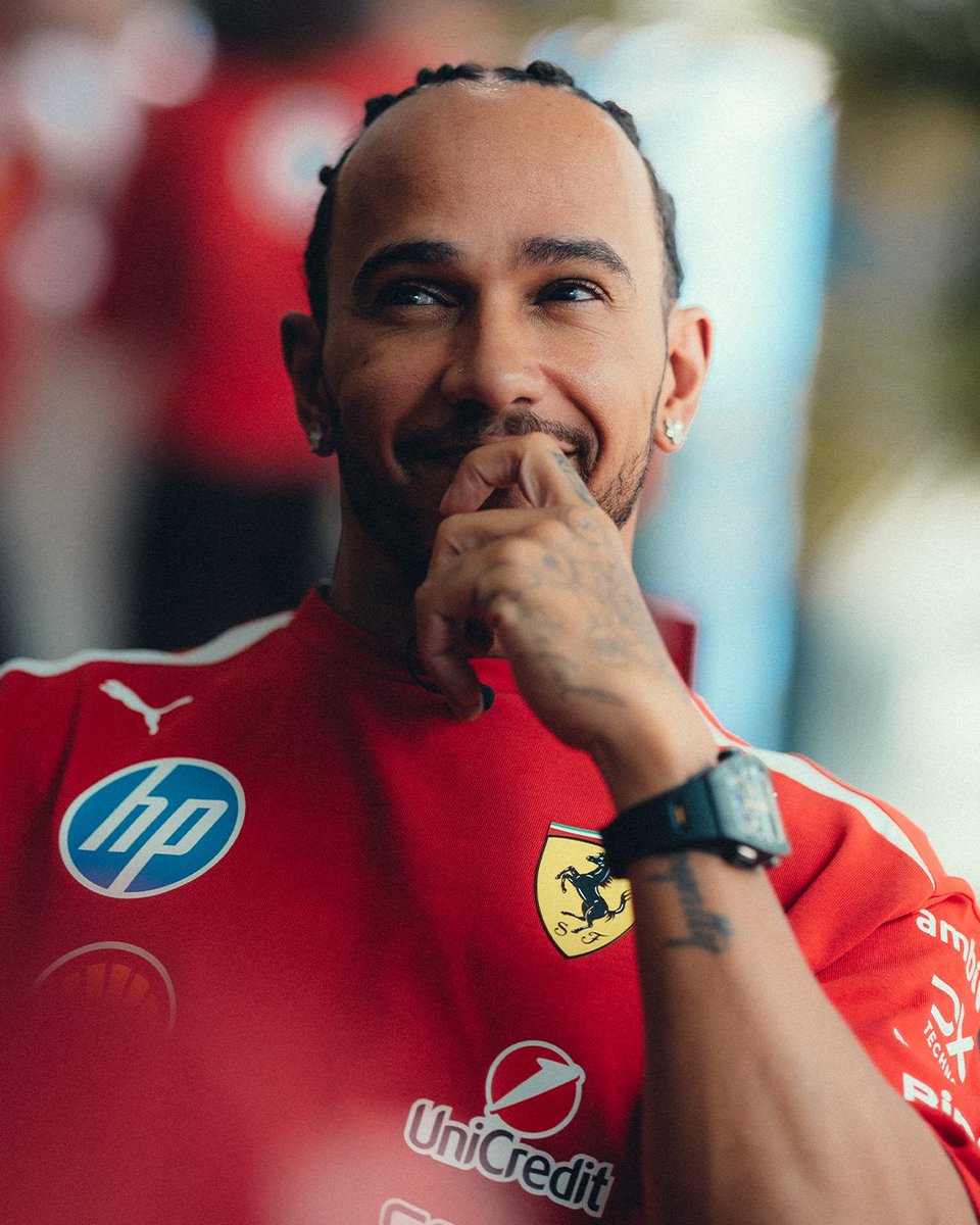 ScuderiaFerrari's tweet photo. Some smiley Lewis for your feed 🥰 https://t.co/8qSQVloV8w