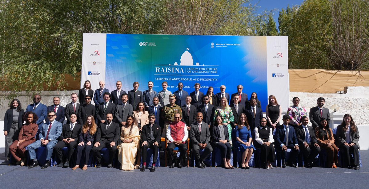 lg_ladakh's tweet photo. Addressed the historic first “Raisina Forum for Future of Diplomacy”, today in Leh.

As India’s premier conference on geopolitics and geoeconomics, this Forum brough together diplomats, policymakers, business leaders and strategic thinkers, from India and 39 countries around the world.

I underlined Ladakh’s unique strategic importance, as a vital frontier, where global diplomacy, security, and sustainable development converge, against the backdrop of its unique ecology, harsh climates and a thriving, vibrant culture. Also shared our transformative initiatives designed to empower local communities while preserving our fragile ecology. 

From enhancing connectivity, boosting tourism infrastructure and strengthening local economy to securing our ecology and water resources, we are building an inclusive and resilient Ladakh, under the visionary leadership of Hon’ble Prime Minister, Shri @narendramodi ji. 

Building on today's forum, I also shared my vision and a strong desire to host the World Economic Forum in Ladakh soon, showcasing our sustainable growth model to the world.