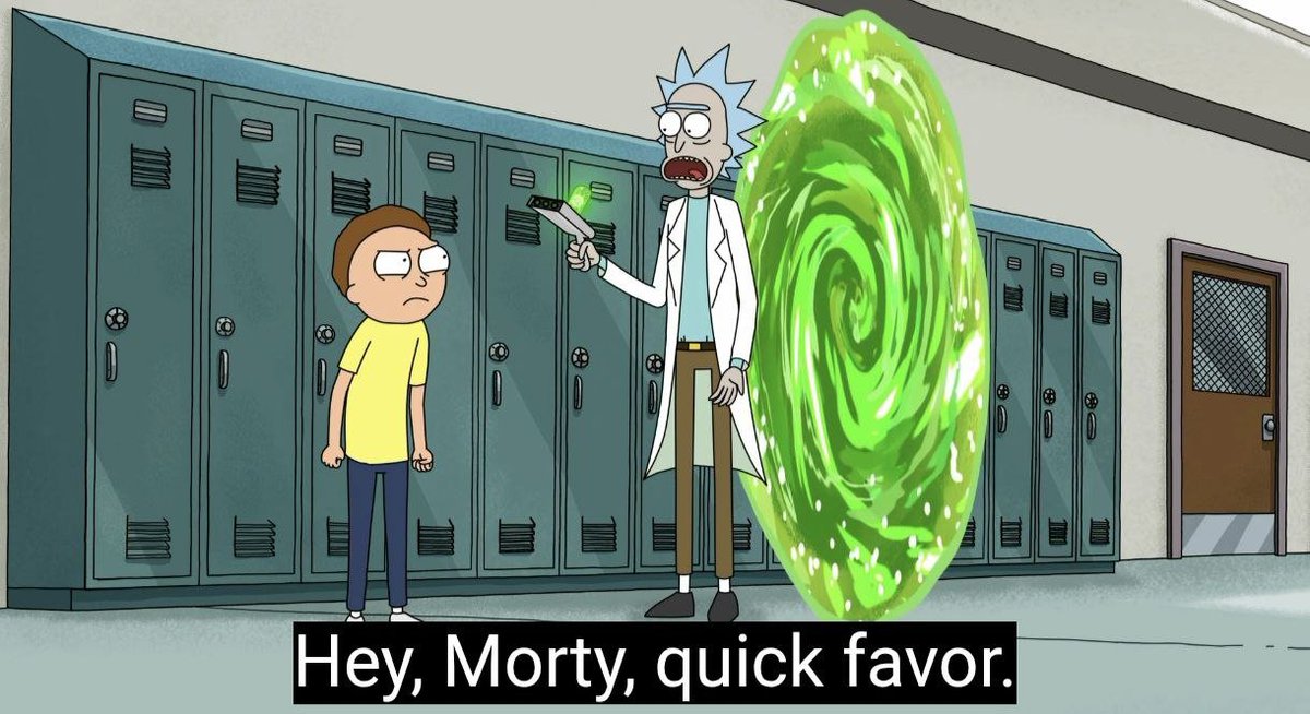 noskisasan's tweet photo. He didn't hesitate for a second before jumping into Morty guro https://t.co/bGJBYy4JUK