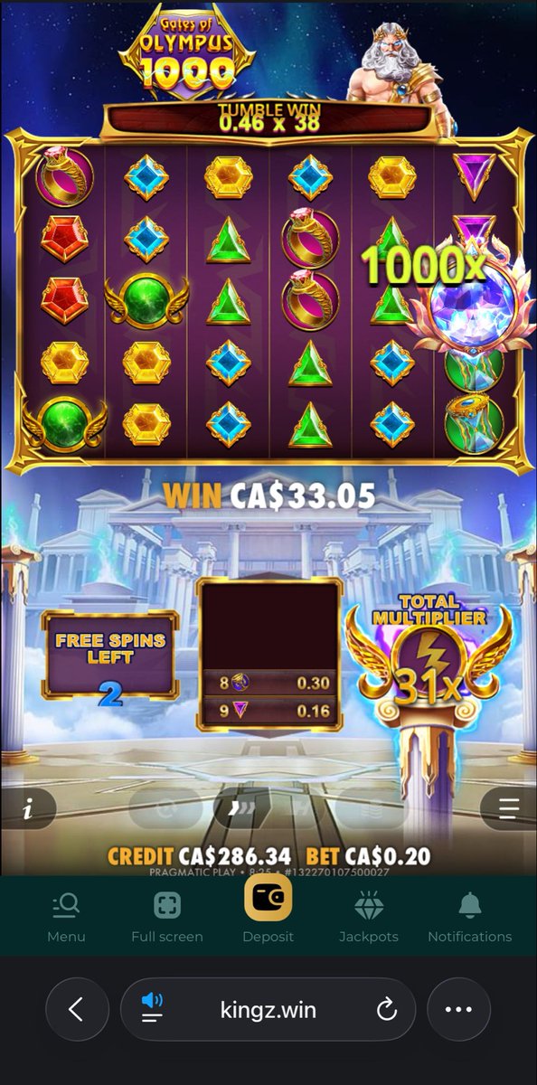 summerparlays's tweet photo. I finally saw the 1000x in Gates of Olympus 🤩 https://t.co/HvW2s8LhSN