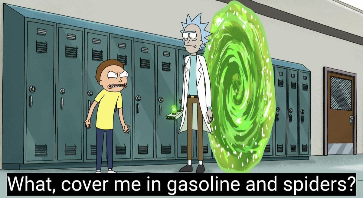 noskisasan's tweet photo. He didn't hesitate for a second before jumping into Morty guro https://t.co/bGJBYy4JUK