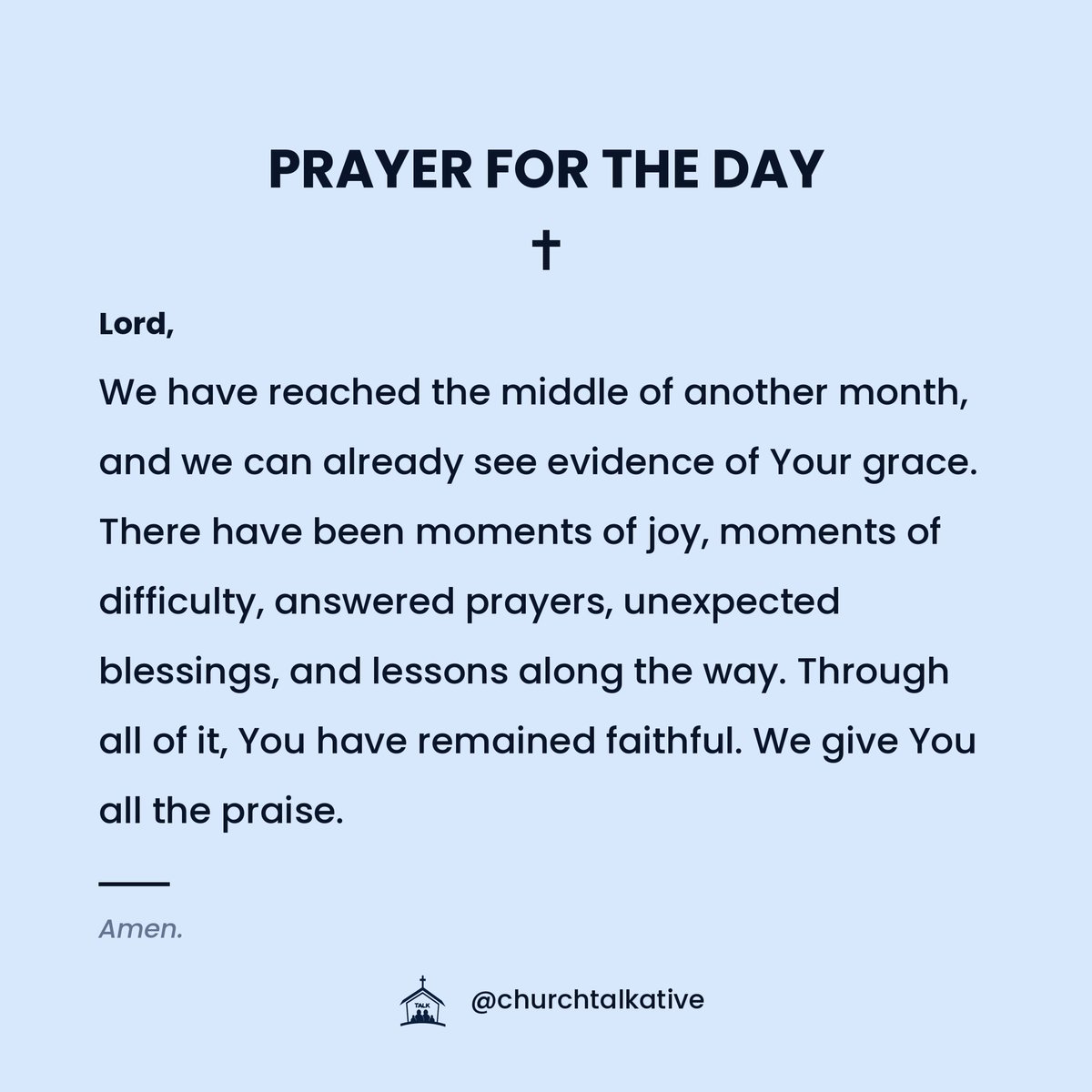 churchtalkative's tweet photo. Let's give God the praise 🙏 https://t.co/ud1TdCEnkm
