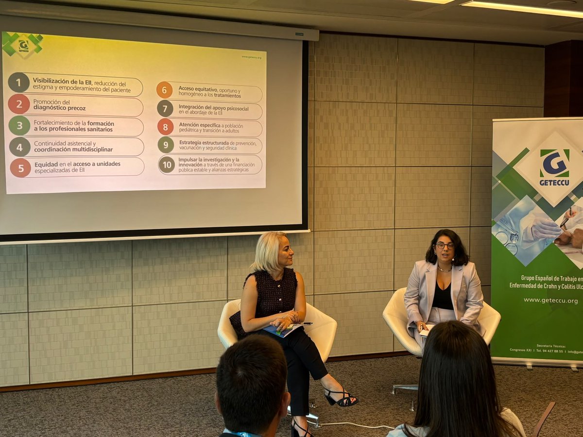 geteccu's tweet photo. Encuentro con medios en el marco de #GETECCU26, donde hemos hablado de:

🔹 GETECCU y la EII como reto creciente de salud pública. Desigualdades e impacto, retos actuales y avances clínicos y científicos recientes

🔹 Presentación del Dec��logo @ACCU_Espana  -GETECCU con propuestas para mejorar el abordaje de la EII

🔹 Presentación de la 37ª Reunión Nacional