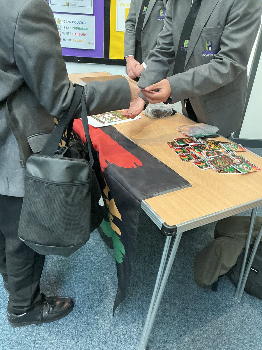 HarborneAcademy's tweet photo. To help raise awareness for Black History Month, students will be selling a range of items at lunchtime throughout October. Please come along and show your support! #BlackHistoryMonth https://t.co/egDLM6jEOS