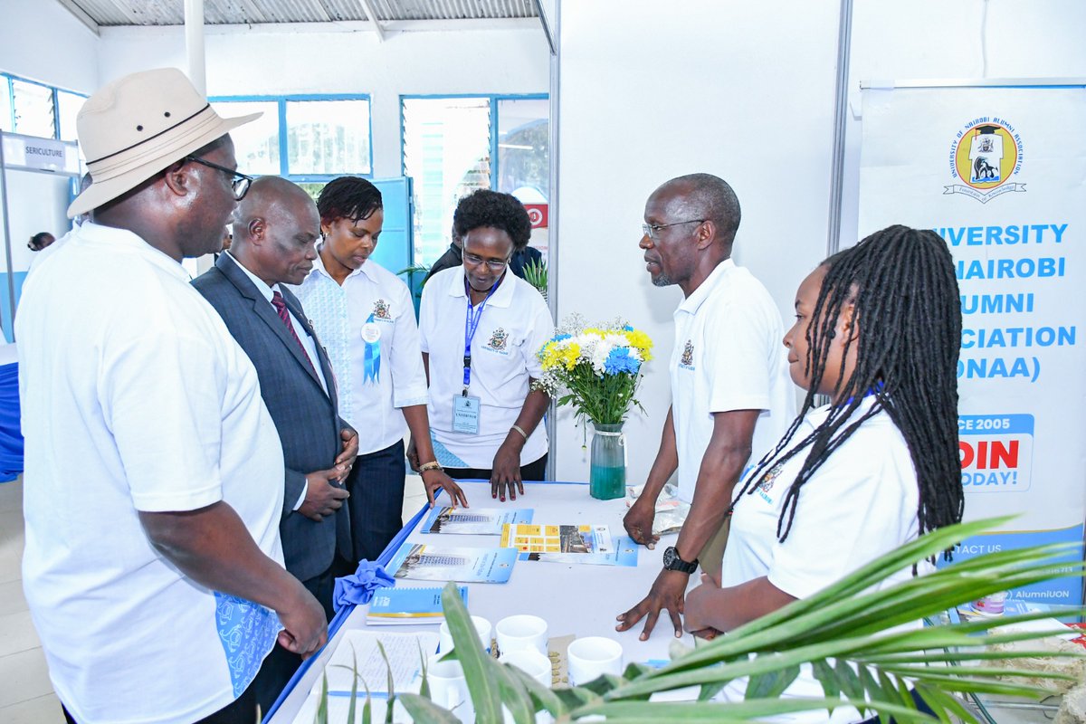 uonbi's tweet photo. The Vice-Chancellor-UoN,  Prof. Ayub Gitau, and the Deputy Vice-Chancellor, Finance , Planning and Development , Prof. Josiah Aduda, on Wednesday, 30th September, 2026, visited the University stand  at the Nairobi International Trade Fair 2026. They had a chance to interact with the student and staff innovators at this year's show.
Prof. Aduda represented the VC at the award ceremony where he picked the University's trophy on being the No. 1 stand under the Research and Development - Educational Category.
The other awards and recognition that the University received were:-
2. The 3rd Best University stand
3. The 3rd best stand in youth activities, empowerment and capacity building
4. The 3rd best stand in Innovation and Invention
5. The 3rd best stand that promotes National Cohesion and integration development
The VC and DVCFPD both applauded the staff and students for the efforts in representing the University brand with excellence and aligning with the University's Vision of transforming society through research and innovation solutions.
#UoNstars
#WeAreUoN 
#TwendaNairobiShow