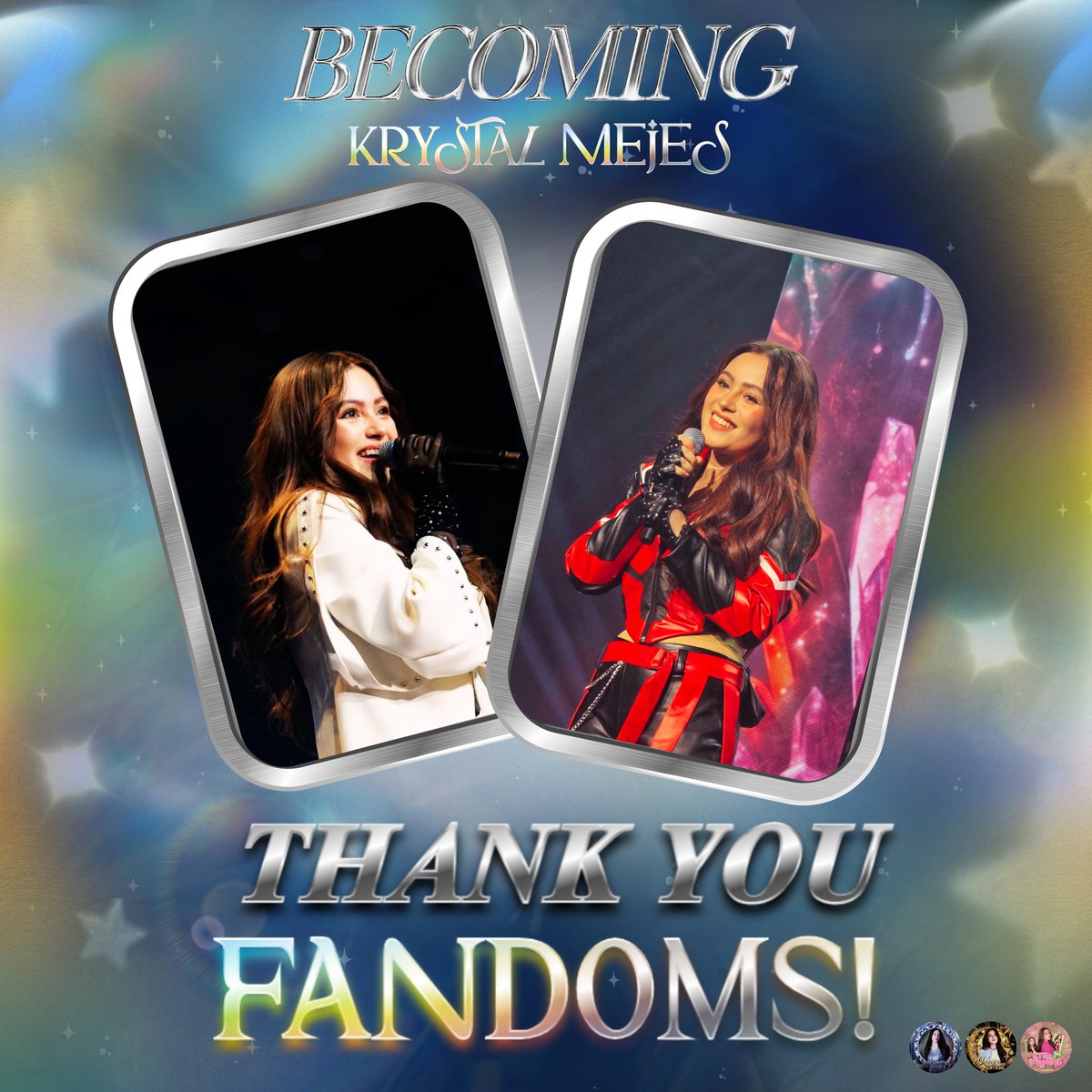 _teamkrystalofc's tweet photo. 𝗧𝗛𝗔𝗡𝗞 𝗬𝗢𝗨 𝗧𝗢 𝗔𝗟𝗟 𝗧𝗛𝗘 𝗙𝗔𝗡𝗗𝗢𝗠𝗦 𝗪𝗛𝗢 𝗝𝗢𝗜𝗡𝗘𝗗 𝗨𝗦! 

Thank you to all the fandoms who 𝗦𝗮𝗶𝗱 𝘆𝗲𝘀 𝘁𝗼 𝗼𝘂𝗿 𝗶𝗻𝘃𝗶𝘁𝗮𝘁𝗶𝗼𝗻 and chose to be part of this special celebration. We truly appreciate you for joining us, supporting Krystal, and sharing this moment with us.

We would also like to thank all the other fandoms who supported us in their own way and showed their love for Krystal.

𝗬𝗼𝘂𝗿 𝘀𝘂𝗽𝗽𝗼𝗿𝘁 𝗮𝗻𝗱 𝗸𝗶𝗻𝗱𝗻𝗲𝘀𝘀 𝗺𝗲𝗮𝗻 𝘀𝗼 𝗺𝘂𝗰𝗵 𝘁𝗼 𝘂𝘀. We are truly grateful to everyone who chose to celebrate this special moment with us.

#BecomingKrystalMejes