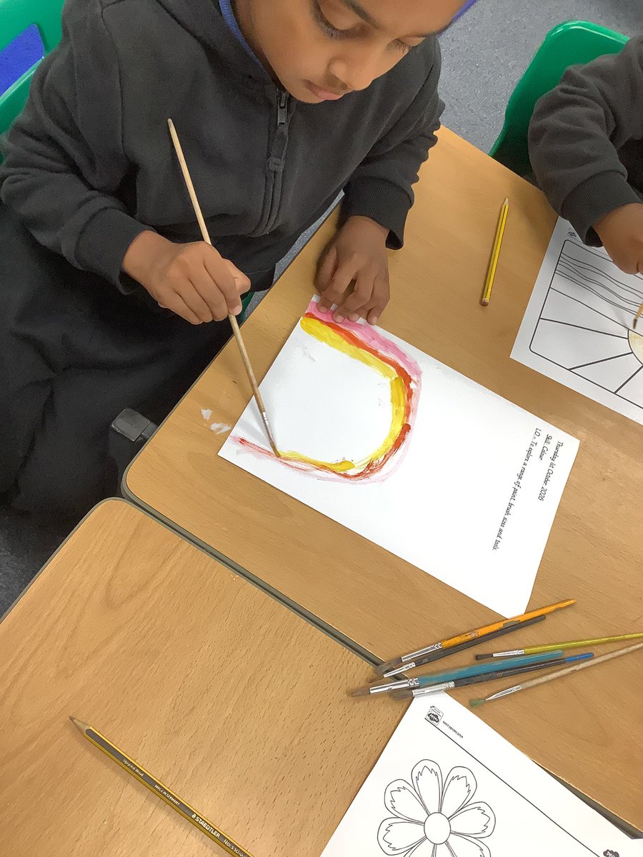 AbbeyPrimary's tweet photo. In #yr1 in #art we explored different tools to create a painting. The children used paintbrushes, fingers, sponges and cotton buds. https://t.co/pWnbZPMsfh