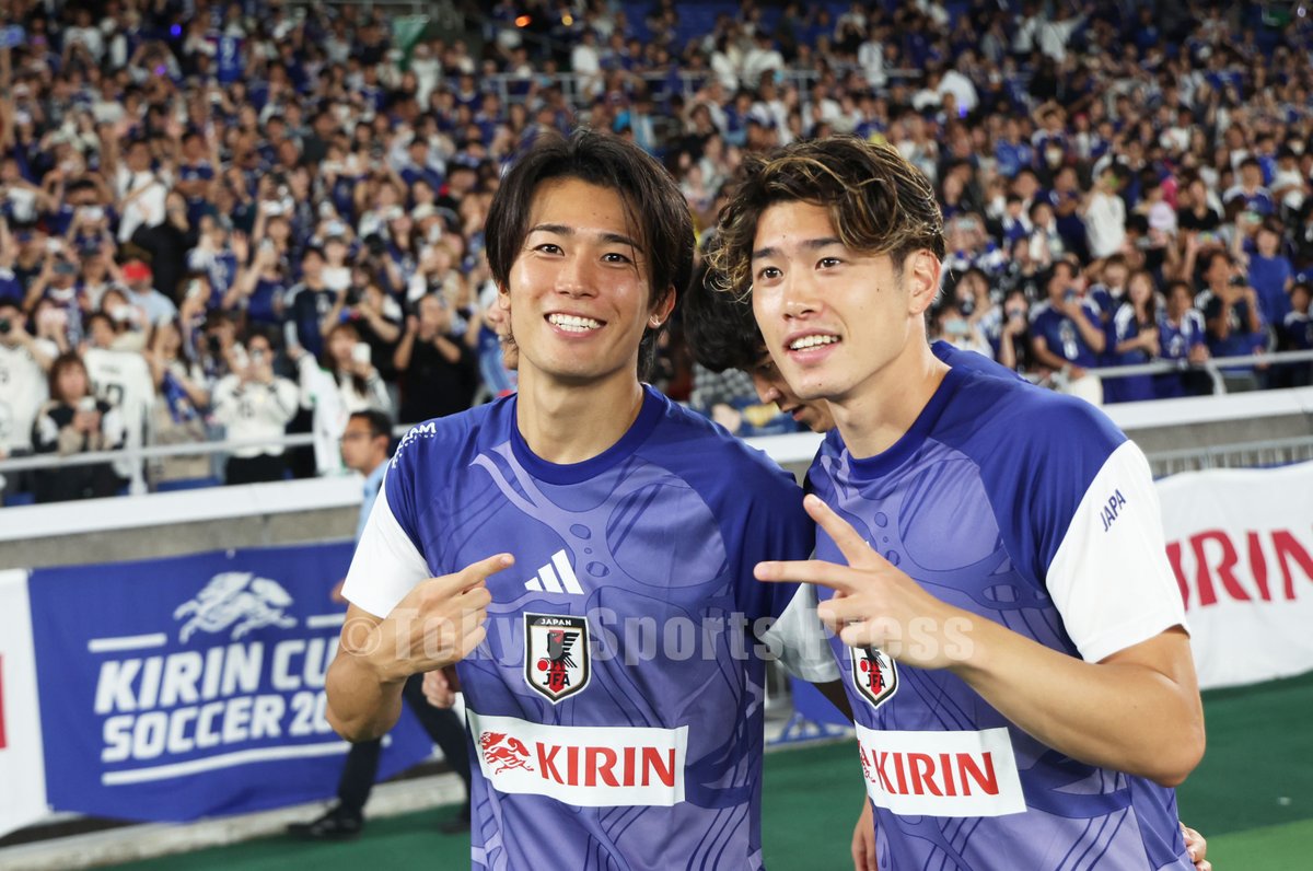 tospophoto's tweet photo. 【キリンカップ2026】  
 10/1 横浜  
日本代表×エクアドル代表　 
#中村敬斗 #鈴木唯人 #daihyo #SAMURAIBLUE https://t.co/FM5z5Kb5dl