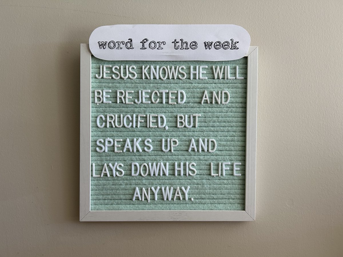 BeingGraced's tweet photo. Word for the Week:
(drawn from Matthew 21:33-46)
Jesus knows he will be rejected and crucified, but speaks up and lays down his life anyway.
#WordForTheWeek https://t.co/EePF2BndPE