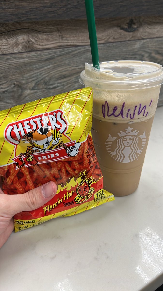 chriscastiel's tweet photo. Breakfast of champions 

Also what does my drink say LMAO ??? https://t.co/wvwhC3GnMo