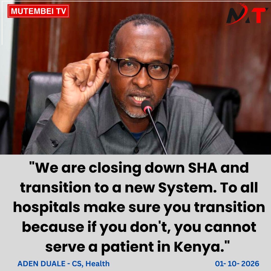 Paul_Muite's tweet photo. Bwana C.S., tell us the reasons for closing SHA.
The 103 billion paid for the SHA software owned and operated by private individuals- will it now be refunded?
You and the President have consistently told us that SHA is working despite the evidence on the ground... https://t.co/LFgezFyvS7
