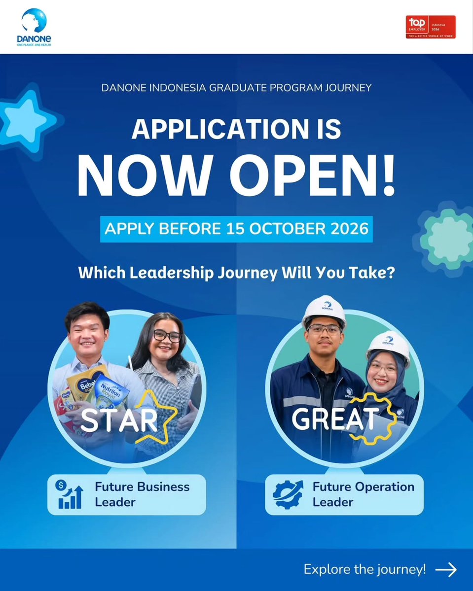 bisakerja_id's tweet photo. Danone buka MT nih! Kelawatan tadi...

Ready to start yours?
 
Apply now via https://t.co/Gbd8vVujoL or click the link in our bio. https://t.co/triPCwv2O0