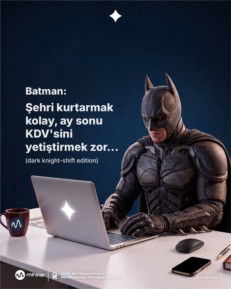Mihsapyazilim's tweet photo. KDV döneminde mali müşavirlerin mesaisi, süper kahramanları bile zorlar.
🦇 Mihsap ile tekrarlayan işleri otomasyona taşıyın, ay sonu yoğunluğunu daha kolay yönetin!
☎️ 0312 400 0340
https://t.co/jRZft59cXh https://t.co/gYRTeLC0I9