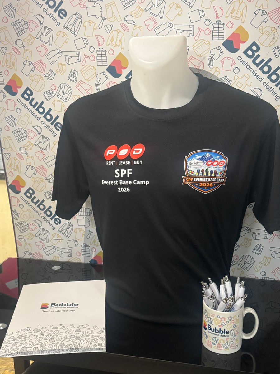StevePrescott1's tweet photo. Massive gratitude to our great friends @BubbleCustom for producing kit for our intrepid @RentalPsd Everest Base Camp trek that flys out from @manairport on Monday Evening!
As ever great clothing for every occasion 🙌🏻🥰🙌🏻
Sponsor team by clicking this link

https://t.co/iCDq4RfKN0 https://t.co/dBGlHwcnxA