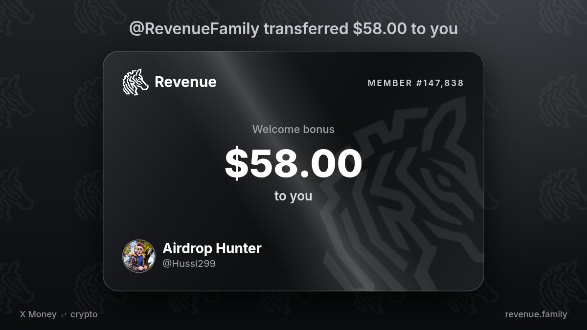 Hussi299's tweet photo. $58.00 in my Revenue balance from @RevenueFamily https://t.co/h51uW1Zjor