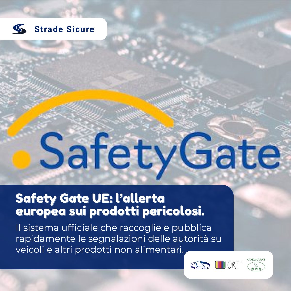 Codacons's tweet photo. 🔎 Conosci il Safety Gate UE?
È il sistema ufficiale della Commissione Europea che segnala in tempo reale i prodotti industriali pericolosi, compresi i veicoli a rischio e i richiami delle case automobilistiche.
🔗 https://t.co/UClpLAVAUC
#StradeSicure #SafetyGate https://t.co/PhnoanTVfv