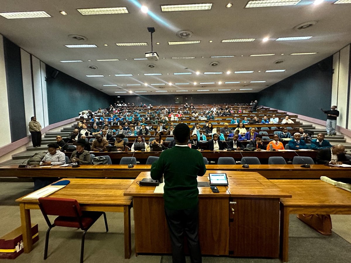 DBE_SA's tweet photo. Mr Likho Bottoman,  Director for Social Cohesion at the Department of Basic Education, addresses learners participating in the 15th Annual South African National Schools Moot Court Programme, emphasising the importance of understanding the Constitution and the rights and responsibilities it guarantees.

He encourages learners to recognise that the Moot Court Programme extends beyond competition, providing an opportunity to deepen their understanding of constitutional principles and human rights, while developing the confidence and knowledge to apply these lessons in their everyday lives and communities.

#NSMCP2026 #EducationZA #GovZAUpdates