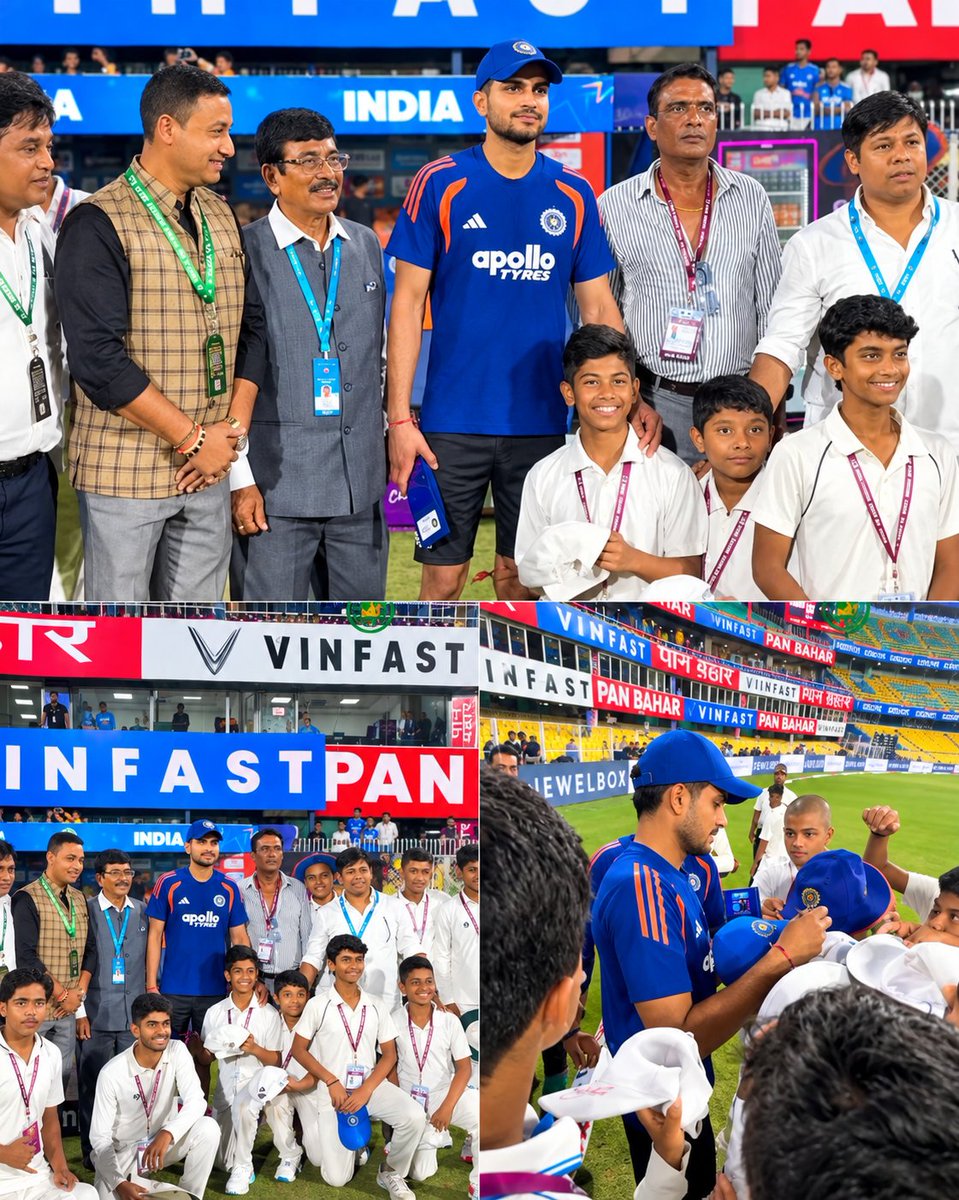 heartbeat_Shub's tweet photo. Captain Gill with some young boys at the end of the match yesterday. ❤️ https://t.co/QWByIL9QGH