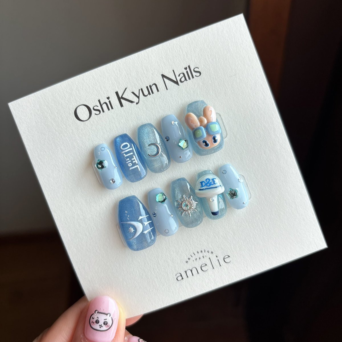 oshikyunnails's tweet photo. 綺麗な色合い🩵💙🤍
キラキラです✨ https://t.co/R3luGotidS