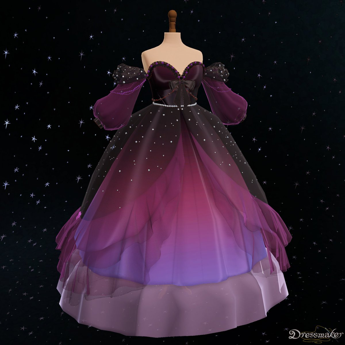 hajima_7's tweet photo. oh the sheer fabric mod is INSANE 💜 
#dressmaker https://t.co/haHyTiH378