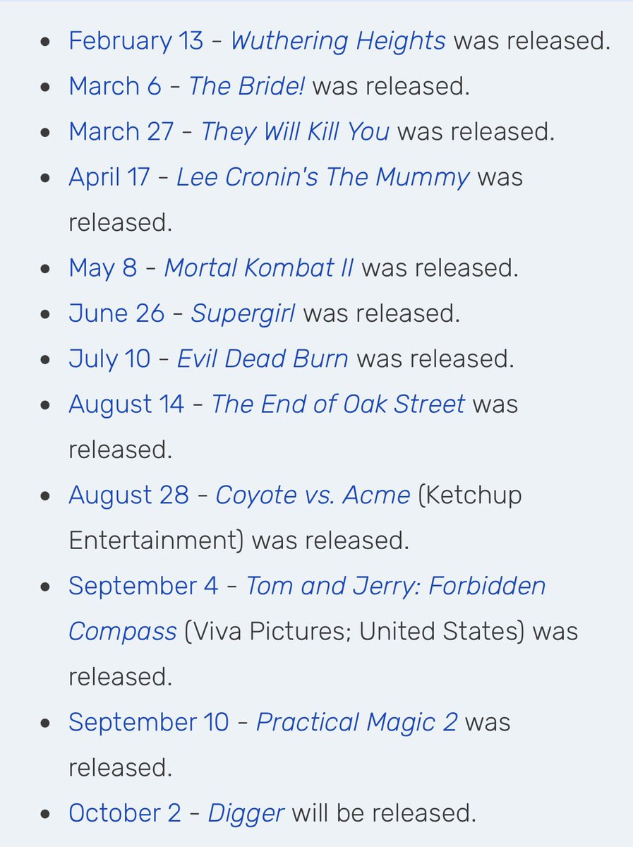 CarbonHelium's tweet photo. Warner Bros. theatrical releases this year might be the worst of any studio I’ve ever seen https://t.co/RoN2IGkaZE