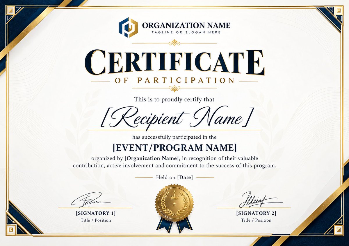 abs_crea8or's tweet photo. You no longer need to start your Certificate Design from scratch.

Just use this prompt to create a clean, professional and premium Certificate of Participation in minutes. 👇 https://t.co/4zQHkFG40g