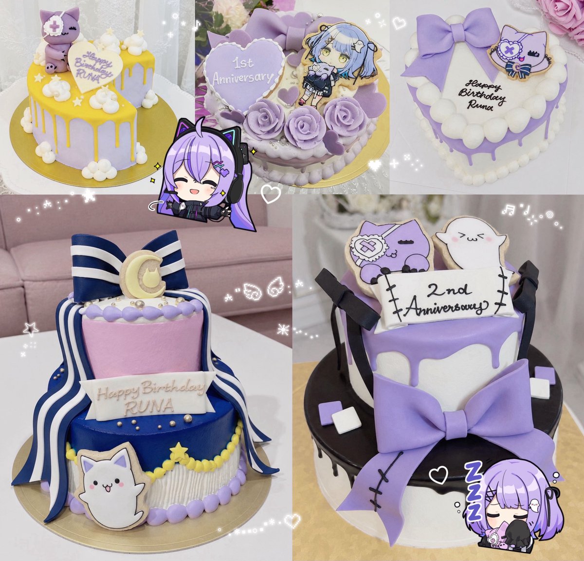 _chansuga_'s tweet photo. 過去のオーダーケーキ全部かわいいから見て> ̫<♩
#紫宮るな https://t.co/oAJIPWBN6D