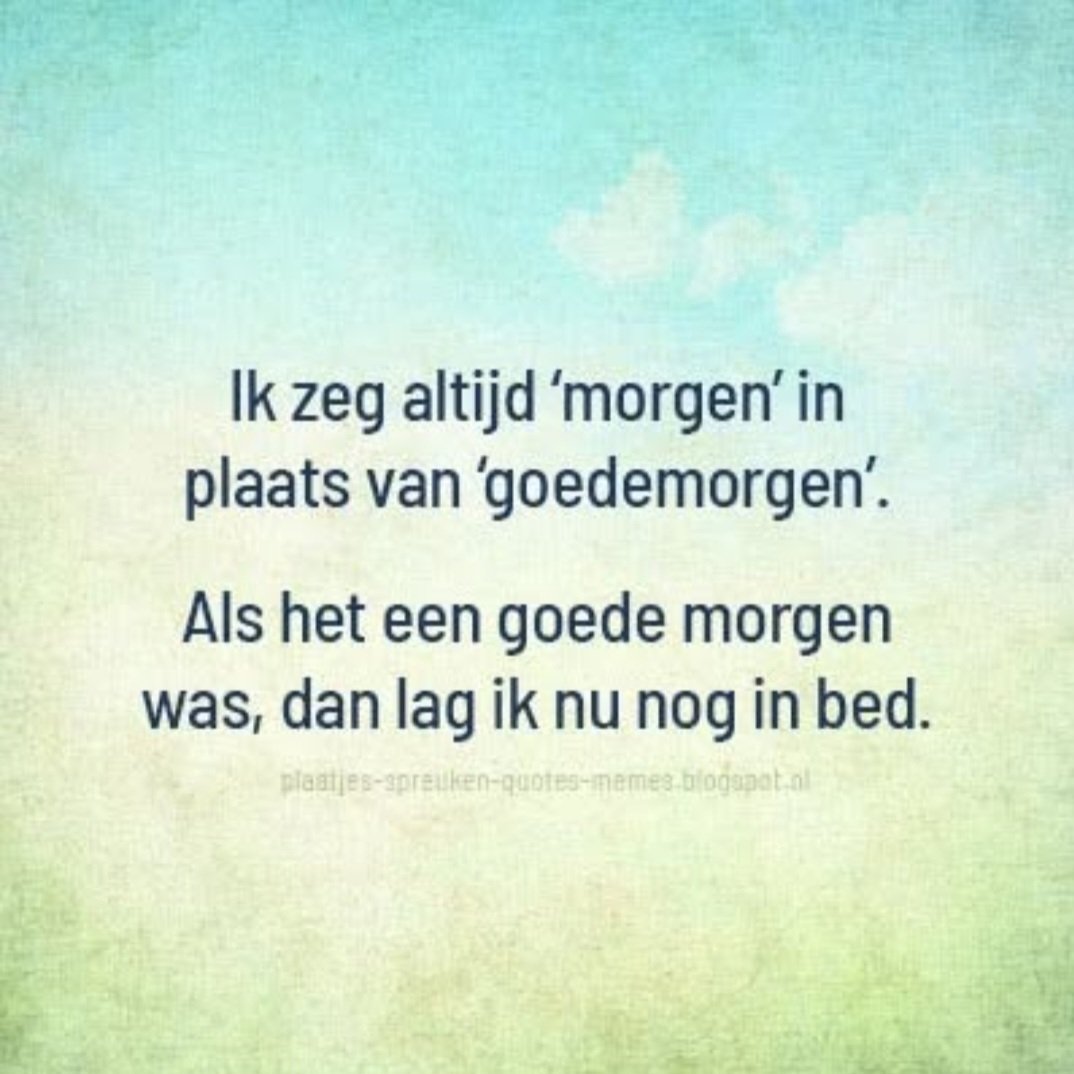 dbrplaatjes's tweet photo. 😅 Meer leuke plaatjes vind je hier! --> https://t.co/x2GNnWrvXF
#goedemorgen #morgen #goed #uitslapen #slapen #bed #werk #werken #herkenbaar #rust #vrij #vacature #leuk #grappig #humor #vakantie https://t.co/adyHRHON0w
