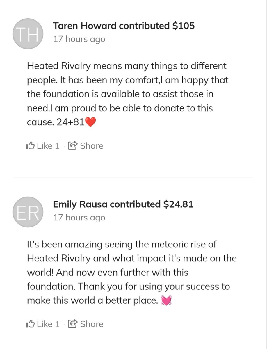 tuna_melted's tweet photo. people donating versions of shane and ilya's number and leaving such heartfelt messages under the donations. what a beautiful thing this show turned into! ❤️😭 https://t.co/WVZhlSMyMI