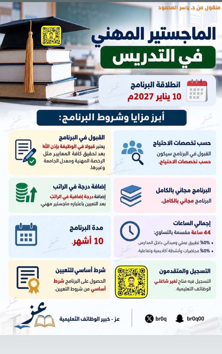 ameerah_s_z's tweet photo. قريباً #المعلمين

برنامج الماجستير المهني في التدريس

(منقول) https://t.co/Ot6b6JA6rV