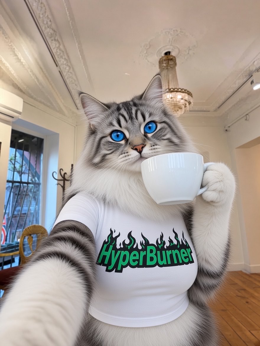 HyperBurner_Sol's tweet photo. Early believers will remember this moment. HyperBurner is almost live. ☕️🐱🔥 https://t.co/WWCe3I0x6c