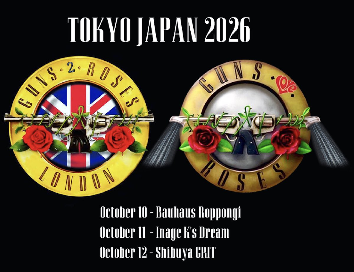 GunsLoveRosesF1's tweet photo. ガンラブ3DAYSの中でも特に注目されるのは、10/12(祝月)の渋谷GRITです！ガンズのトリバンで世界的に有名なギャヴィンも登場しての最終日はいったいどうなるのか…実は私もまだ存じ上げませんが、きっと趣向を凝らしてくれることでしょう！

ご予約は下記よりお願いします🔫🌹
https://t.co/N5YIqE4A5d https://t.co/n2XB7FCiqt