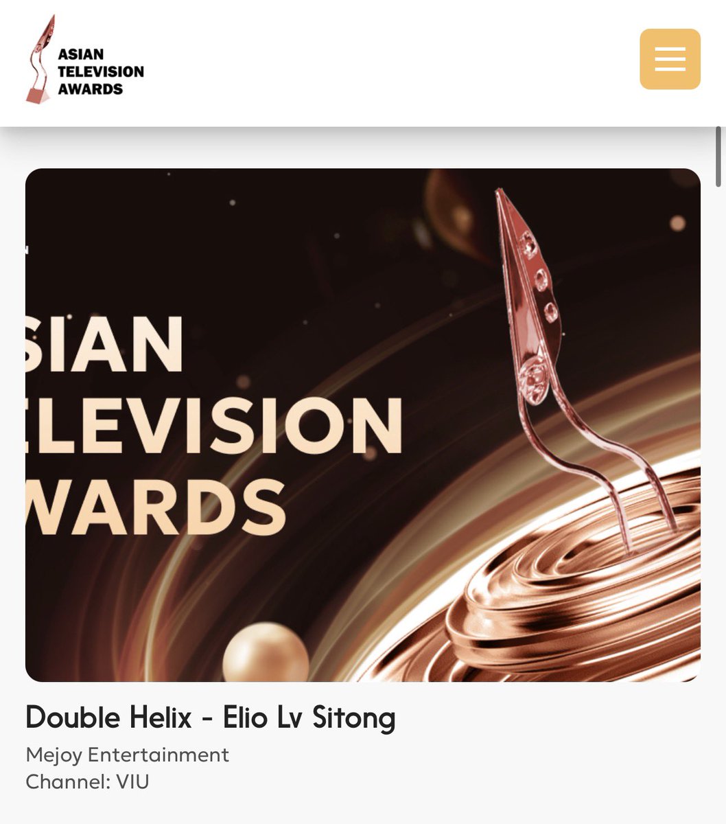 AylioThailand's tweet photo. [CONGRATULATIONS] 🎉✨

Elio Lyu Sitong ได้รับการเสนอชื่อเข้าชิงรางวัล สาขา Best Actor in a Supporting Role จากผลงานเรื่อง Double Helix ในงาน 31st Asian Television Awards 2026 🏆

โดยงานประกาศรางวัลจะจัดขึ้นที่โฮจิมินห์ ประเทศเวียดนาม มาร่วมส่งกำลังใจเชียร์ถงถง กันนะคะ
ในวันที่ 13-14 พฤศจิกายน 2026 นี้ 👏🤍

Cr. https://t.co/Qhz7ACrqdP

#LyuSitong #吕思瞳 #doublehelix