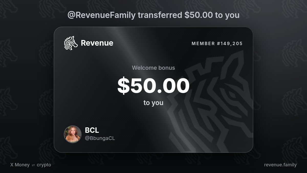 BbungaCL's tweet photo. Showing $50.00 from @RevenueFamily https://t.co/ofJWj0tNT2
