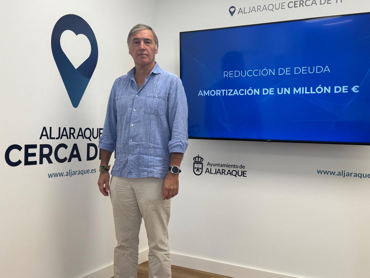 AytoAljaraque's tweet photo. 𝗘𝗹 𝗮𝘆𝘂𝗻𝘁𝗮𝗺𝗶𝗲𝗻𝘁𝗼 𝗱𝗶𝘀𝗺𝗶𝗻𝘂𝘆𝗲 𝗲𝗻 𝘂𝗻 𝗺𝗶𝗹𝗹𝗼́𝗻 𝗱𝗲 𝗲𝘂𝗿𝗼𝘀 𝘀𝘂 𝗱𝗲𝘂𝗱𝗮 𝘃𝗶𝘃𝗮 𝘁𝗿𝗮𝘀 𝘂𝗻𝗮 𝗮𝗺𝗼𝗿𝘁𝗶𝘇𝗮𝗰𝗶𝗼́𝗻 𝗽𝗮𝗿𝗰𝗶𝗮𝗹 𝗱𝗲 𝗰𝗿𝗲́𝗱𝗶𝘁𝗼

Más ℹ️nformación https://t.co/mDywLZIW0I

#AljaraqueCercaDeTi💙 https://t.co/6GztLSWVbP