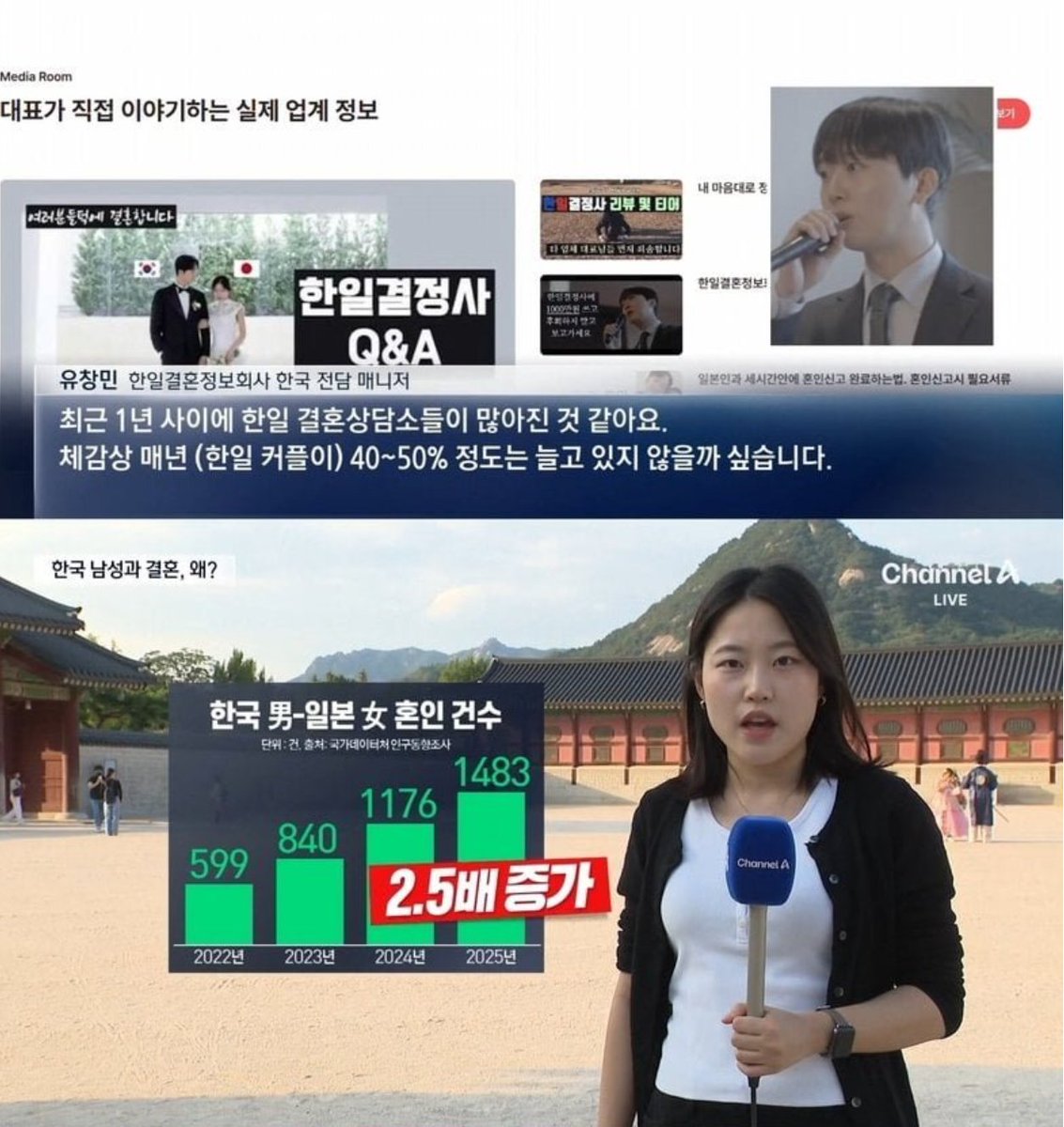 sonsarang3814's tweet photo. ■한국 남자 & 일본 여자 결혼 급증하는 이유

요새 한국 남자 이미지가 좋고, 한국 남성들의 일본 여성에 대한 호감도가 높아, 둘을 이어주는 '한일 단체 소개팅'이 많아지고 있단다. 이런 자리를 계기로 인연을 만들어 결혼으로 이어지는 케이스가 늘어나는 중이라고. 안에서는 한남이니 뭐니 자국 여성들에게 폄하당하지만 해외에선 꽤나 몸값이 높은 게 한국 남성임. 국뽕이 아니라 현실임.