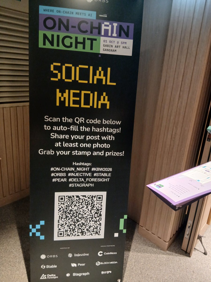 Peter210222's tweet photo. Kbw2026
Orbs행사 
#ONCHAIN_NIGHT #KBW2026 #ORBS #STABLE #INJECTIVE #PEAR_PROTOCOL #STAGRAPH #DELTA_FORESIGHT https://t.co/jJ7F1MX0w1