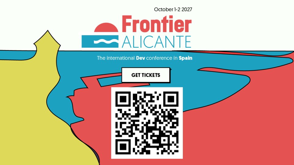 FrontierAlicant's tweet photo. For those of you who missed the announcement during the conference: after nine years, React Alicante is becoming Frontier Alicante. 😊

The reason is simple. We want to keep doing what we set out to do in 2017: bring together people interested in what is happening at the frontier of software development.

React Alicante was the perfect name for that community when we started, since React was something new, exciting, and very promising. Today, React is a fully established technology. In many senses, we can say that React won: many of the things we see today are, in some way, descendants of React. 

We feel that it is time for us to evolve in order to remain the same. We want the name of the conference to encompass anything that could be of interest to software engineers who want to keep up with the state of the art of software development. At the same time, we are keeping the same spirit, the same community, and the same way of doing things. The name changes, everything else remains.

🎟️To celebrate the announcement, we are releasing the first 50 tickets at our lowest price. (Only 20 left, scan the QR👇and grab yours!)

Thank you everyone that took part in React Alicante 2026. ❤️ See you next year!