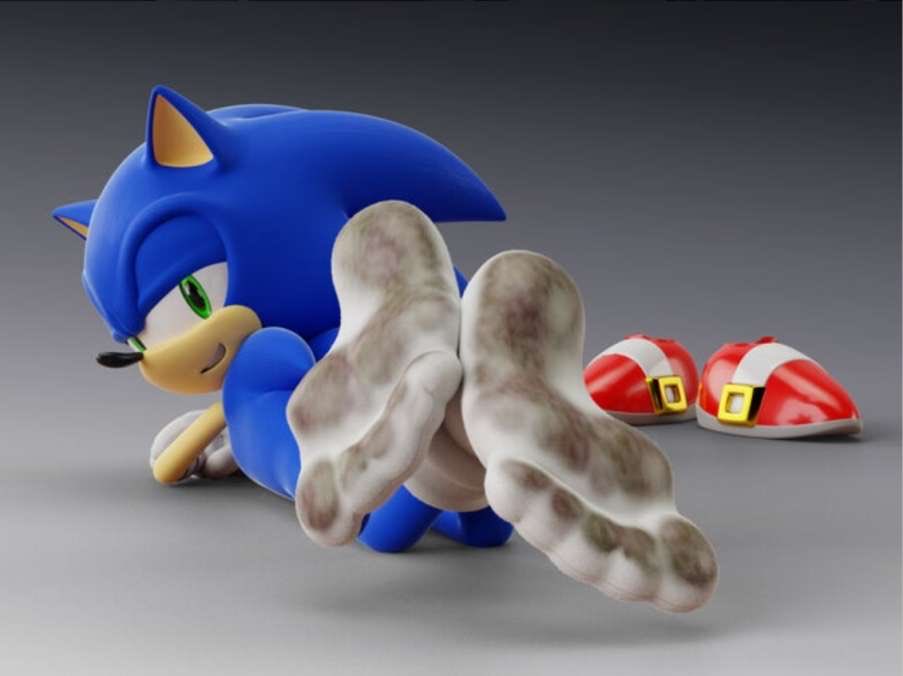 9999codey's tweet photo. not only is this the worst sonic image ever made it also doesn’t make sense from a design standpoint since he shouldn’t even be wearing socks those white cuffs are meant to be part of the boots https://t.co/Ye2jExWTIm