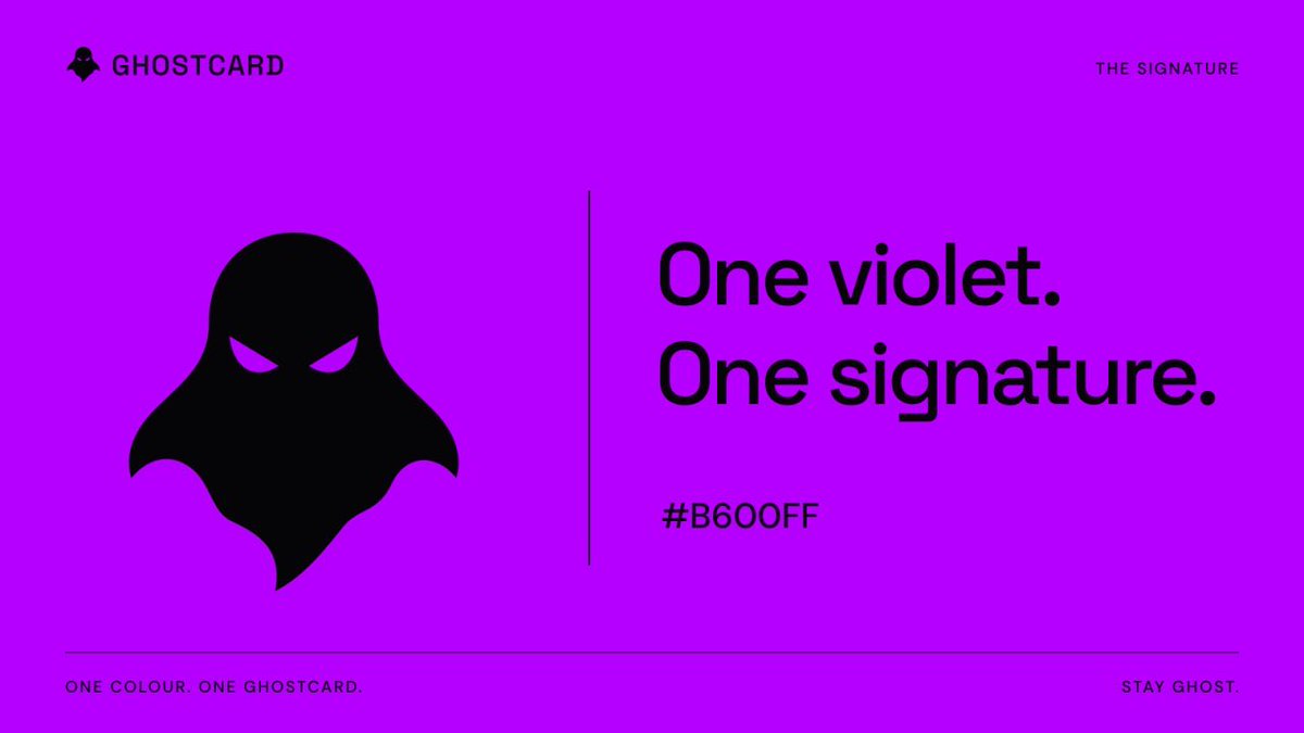 GhostcardApp's tweet photo. Our signature is #B600FF.

One electric violet, carried through every GhostCard detail. https://t.co/plB9hVKH44