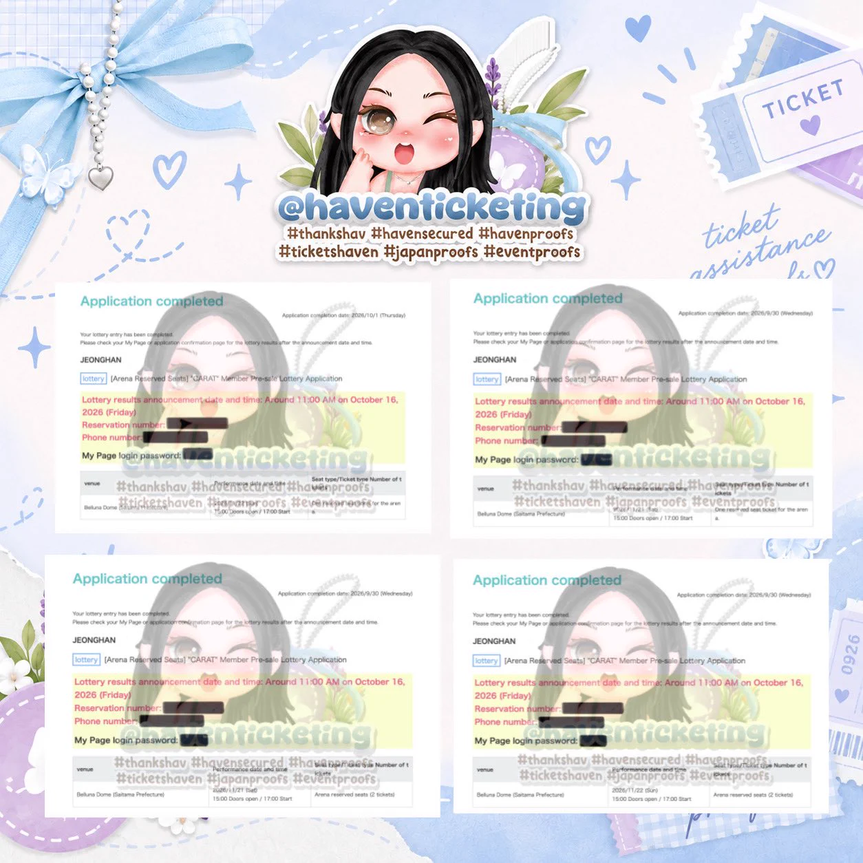 タレントカード JEONGHAN14 haven 𓍼 ོ☁︎ TICKET ASSISTANCE on X / X