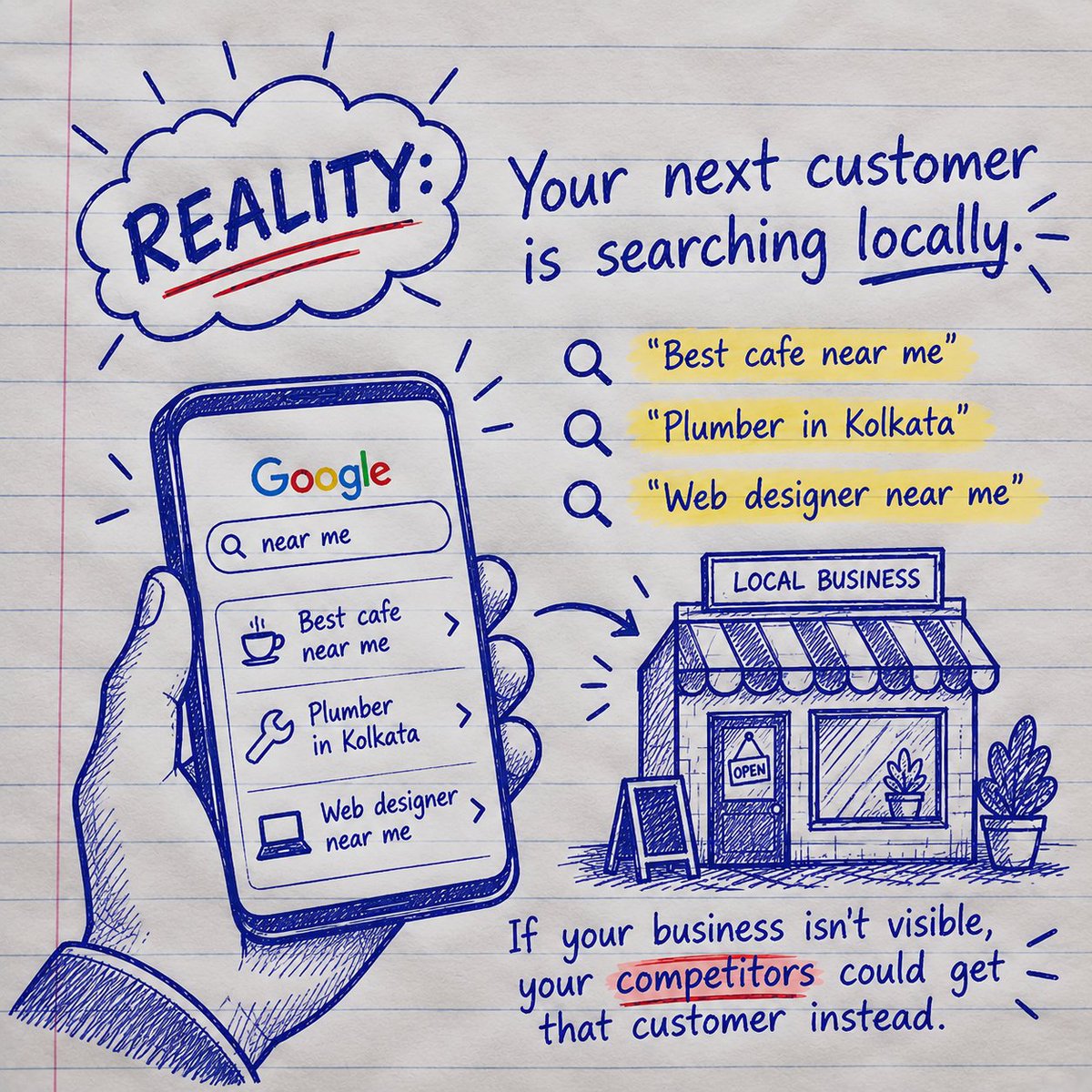 WebGraphizUI's tweet photo. 📷 Myth: SEO doesn't matter for small local businesses.
📷 Reality: Local SEO can help small businesses get discovered by nearby customers! 📷
📷 Need help improving your business's online presence? Send us a DM! https://t.co/WcvsOFuIYM