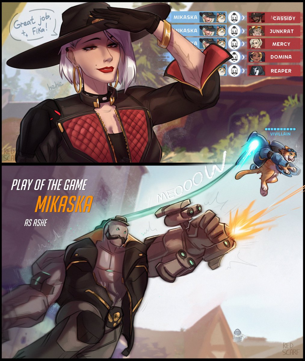 RedScarfABS's tweet photo. Happy birthday Ashe!💥💖
#overwatch #ashe https://t.co/ijqo7P72tp
