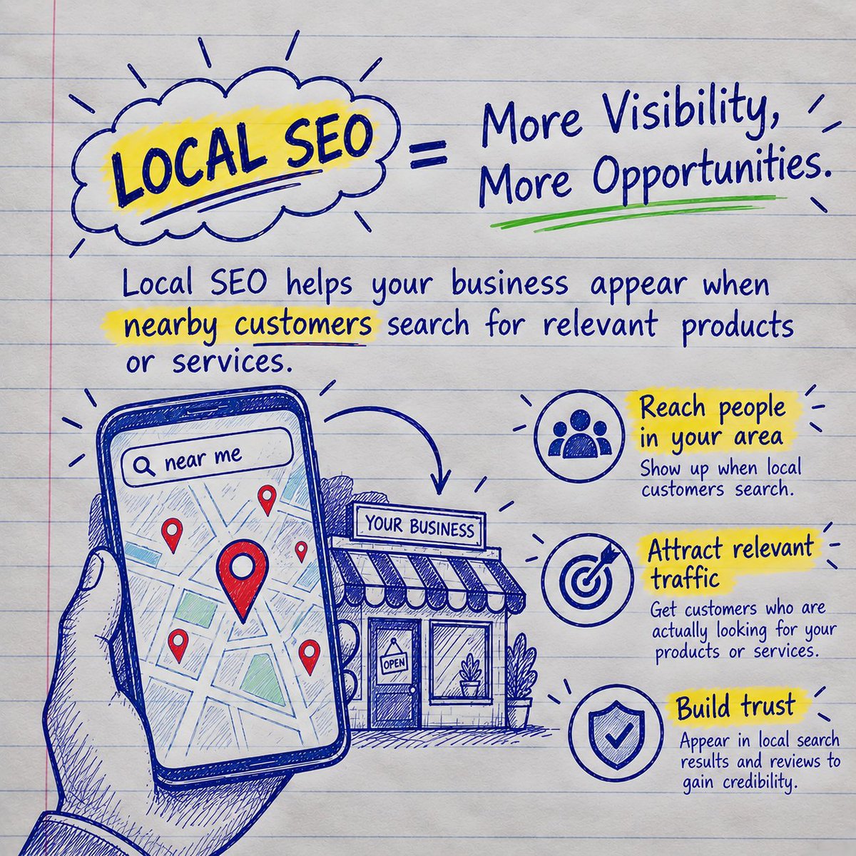 WebGraphizUI's tweet photo. 📷 Myth: SEO doesn't matter for small local businesses.
📷 Reality: Local SEO can help small businesses get discovered by nearby customers! 📷
📷 Need help improving your business's online presence? Send us a DM! https://t.co/WcvsOFuIYM