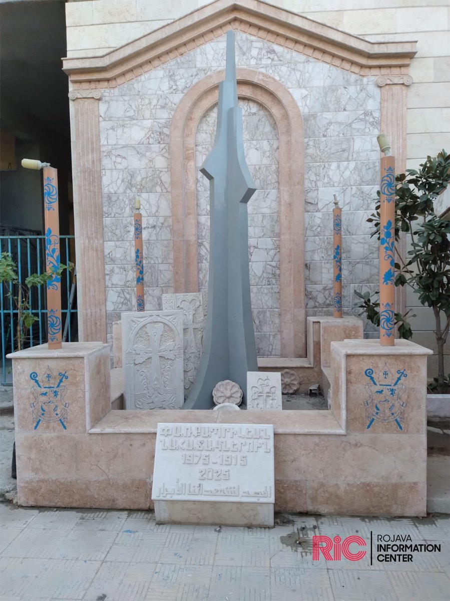 RojavaIC's tweet photo. The @RojavaIC team visited the Armenian Catholic Church in Qamishlo this week, where individuals expressed concern regarding safety as well as declining numbers in the Christian population. https://t.co/wxkSjWnywj